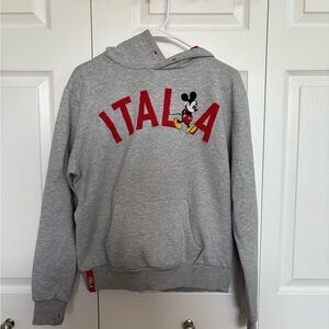 Gray Italia Hoodie with Mickey Mouse